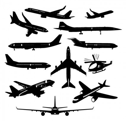 silhouette de l'avion