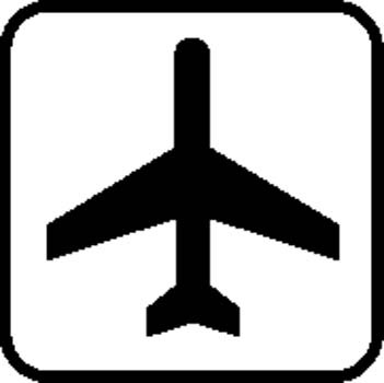 Bandara tanda papan vektor