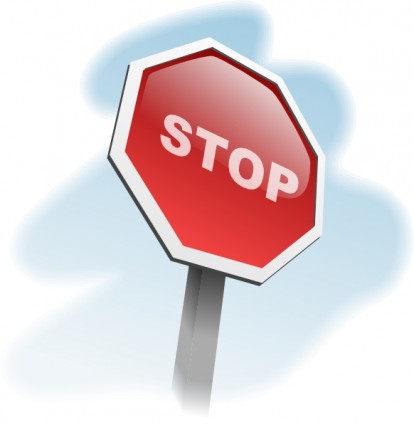 señal de stop AJ ángulo clip art