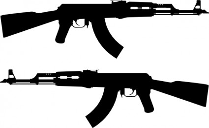 AK rifle silhueta clip-art