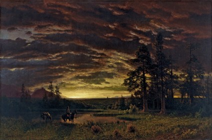 Albert bierstadt vẽ tranh nghệ thuật