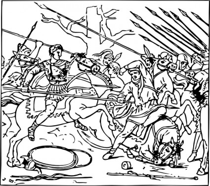 Alexandre derrota o clipart persas