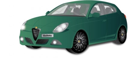 vecteur de voiture alfa romeo giulietta