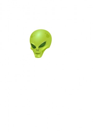 cabeça alienígena