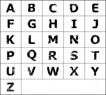 brosser les lettres de l'alphabet