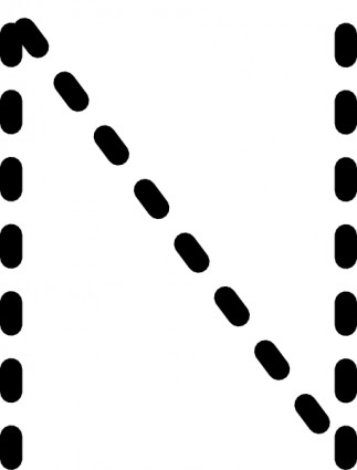 Alphabet Tracing Letter N Clip Art