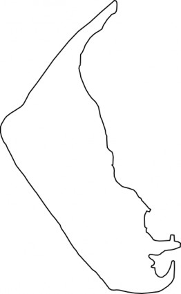 Amrum mapa contorno clip-art