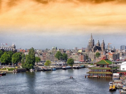 Амстердам Нидерланды зданий
