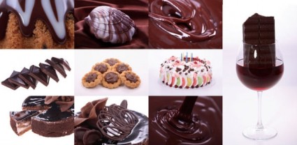 eine exquisite Schokolade-Reihe von hoch-Bild