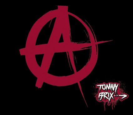 Анархия знак символ дизайн Томми по шкале Брикса