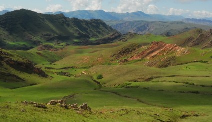 Andean Landscape Argentina Green