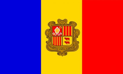 Andorra Flagge-ClipArt