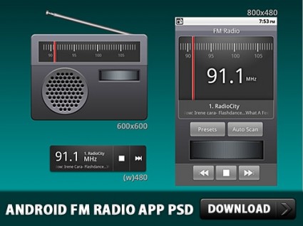 Android fm радио приложения psd