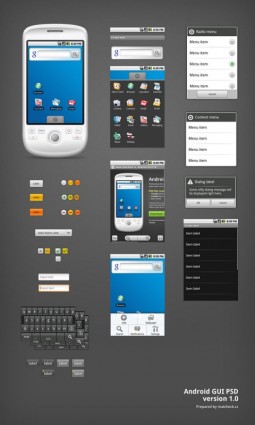 Android Phone Gui Psd Layered