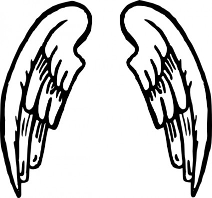 clip-art de tatuagem de asas de anjo