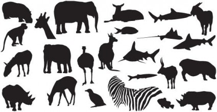 silhouettes animales
