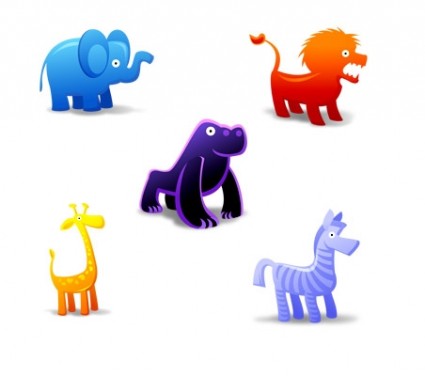 Tier Spielzeug Symbole Icons pack