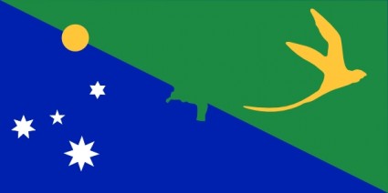Bandeira de Natal Ilha Antártica clip-art