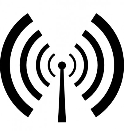 gelombang radio dan antena clip art