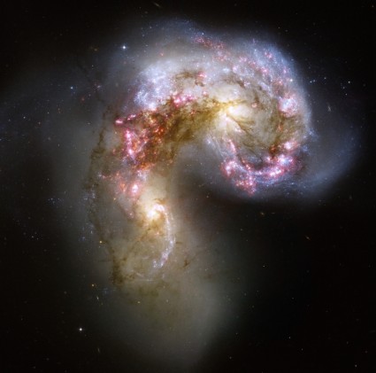 espacio de galaxy de galaxias de las antenas