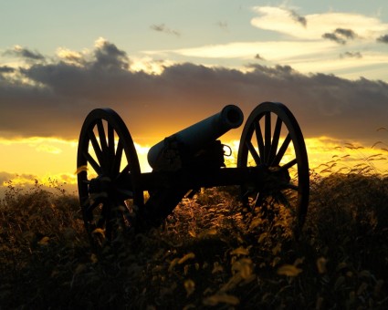 puesta de sol de Antietam maryland