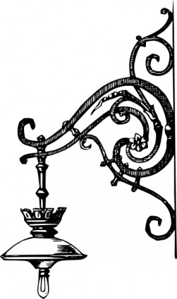 Antike dekorative im freien Stablampe ClipArt