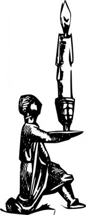 patung antik candel pemegang clip art