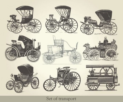 Antike Fahrzeuge Vektor
