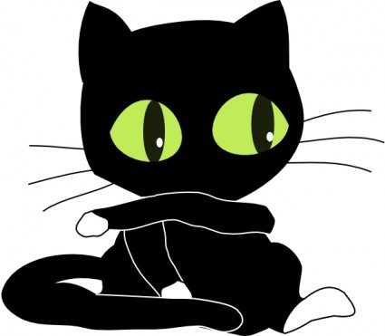 antontw blackcat 與白色的通訊端剪貼畫