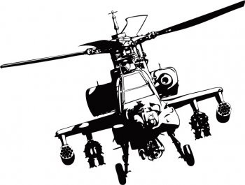 helikopter Apache wektor programu adobe illustrator