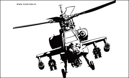 阿帕奇直升机矢量素材