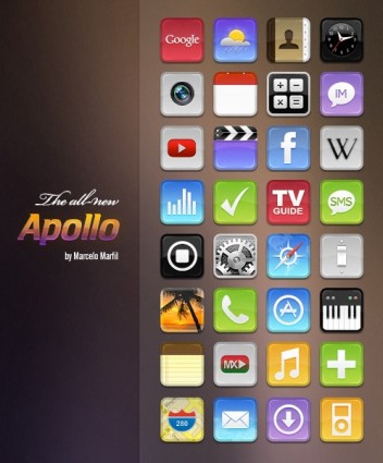 Apollo ikony ikony pakiet