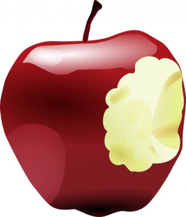 clip art de manzana mordida