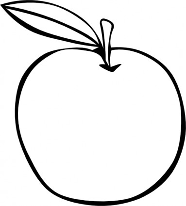 Apple para colorear prediseñadas de fruta