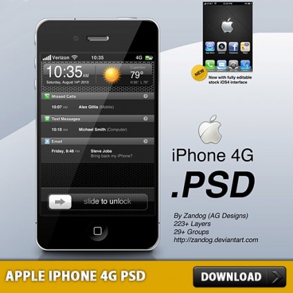 Apple Iphoneg Free Psd