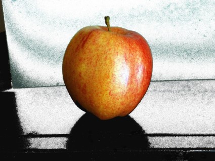 Apple dengan abstrak latar belakang