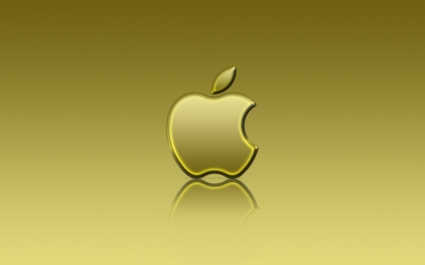 computadores da apple Apple reflexão amarelo papel de parede