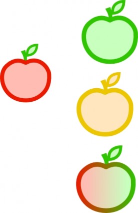 リンゴをクリップアートします。