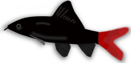 水族館の魚のシルエットのクリップアート