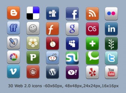 Aquaticus social Icons Icons pack