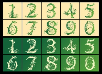 angka Arab pola vektor