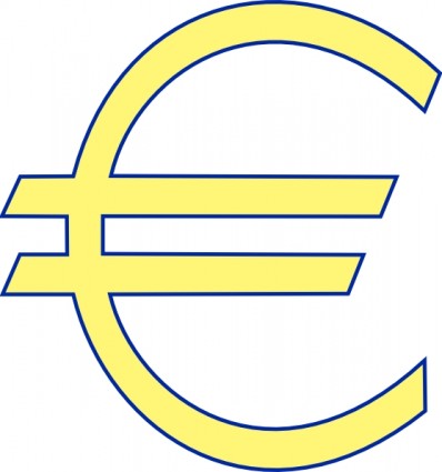 Archie pieniądze symbol euro proste obiekty clipart
