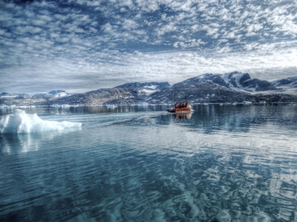 北極海の海の壁紙のグリーンランドの世界