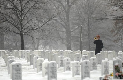 Cemitério Nacional de Arlington corneteiro de washington dc