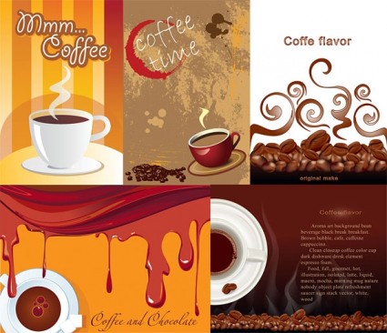 aromatischen Kaffee Thema Vektor