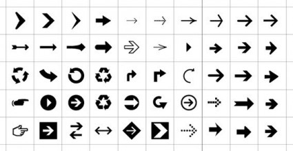 Vektor-Pfeil-Symbole