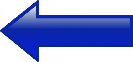 Strzałka po lewej stronie niebieski clipart