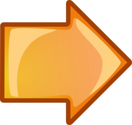 ClipArt destra arancione freccia