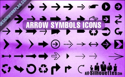 ícones de símbolos de seta