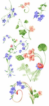 Artcity peint à la main fashion motif floral psd en couches